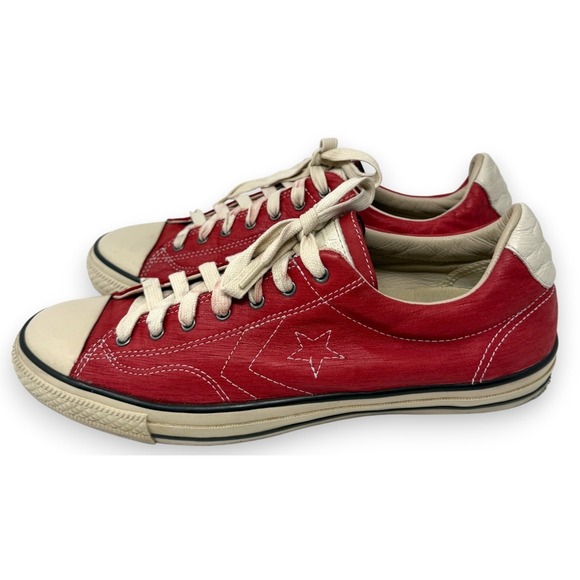 Converse John Varvatos Star Player Chili White Red Leather Sneaker Shoes US 11 - Picture 4 of 11